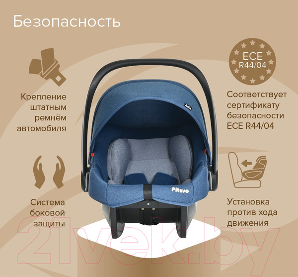Изображение товара Автокресло Pituso Santiso / R201 (джинс/светло-серый)
