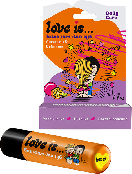 Изображение товара Бальзам для губ Galant Cosmetic Love Is… Апельсин Бабл гам (4.2г)