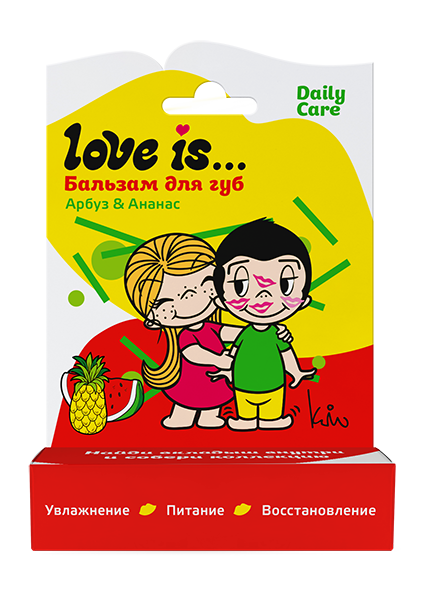 Изображение товара Бальзам для губ Galant Cosmetic Love Is… Арбуз Ананас (4.2г)