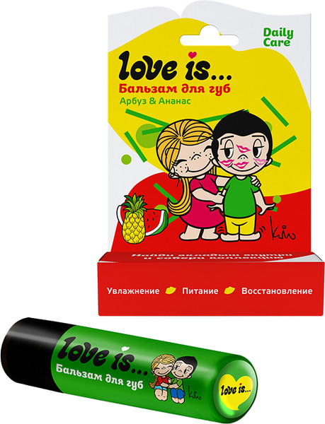Изображение товара Бальзам для губ Galant Cosmetic Love Is… Арбуз Ананас (4.2г)