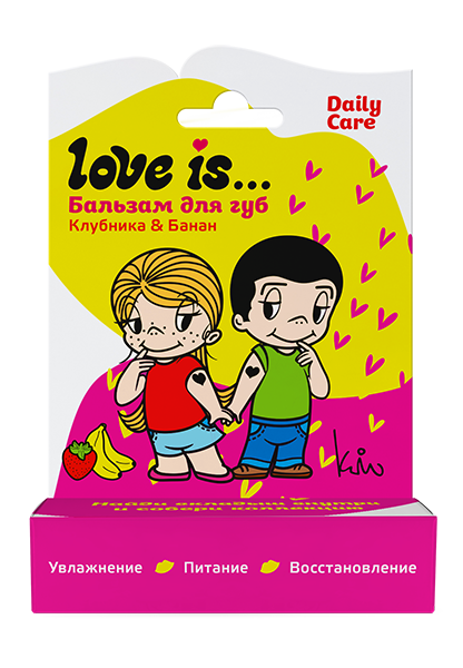 Изображение товара Бальзам для губ Galant Cosmetic Love Is… Клубника Банан (4.2г)