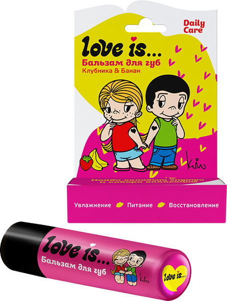 Изображение товара Бальзам для губ Galant Cosmetic Love Is… Клубника Банан (4.2г)
