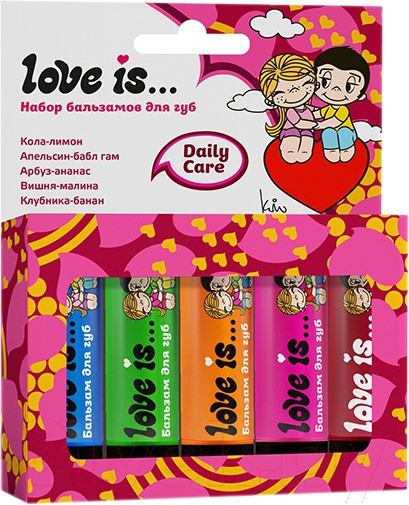 Изображение товара Набор бальзамов для губ Galant Cosmetic Love Is… (5x4.2г)