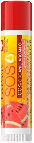 Изображение товара Бальзам для губ Eveline Cosmetics 100% Organic Argan Oil SOS Juicy Watermelon (4.5г)