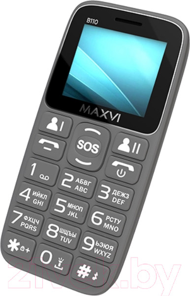 Изображение товара Мобильный телефон Maxvi B110 (серый)