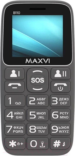 Изображение товара Мобильный телефон Maxvi B110 (серый)