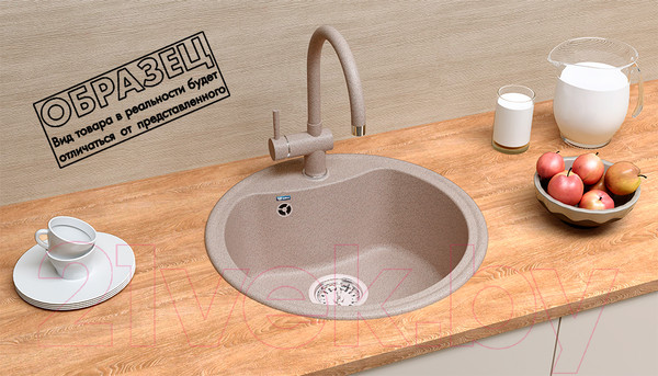 Изображение товара Мойка кухонная Ulgran U-601 (328 бежевый)