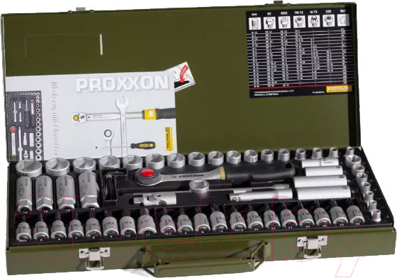 Изображение товара Набор головок, бит Proxxon Суперкомпактный с трещоткой / 23112