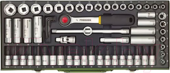 Изображение товара Набор головок, бит Proxxon Суперкомпактный с трещоткой / 23112