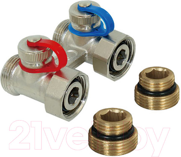 Изображение товара Узел подключения для радиатора Tim ME020A (прямой, нижнее подключение)