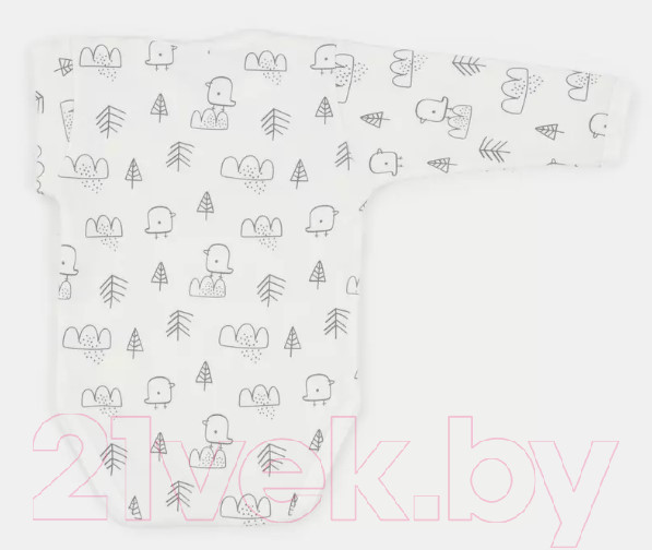 Изображение товара Набор боди для малышей MOWbaby Birds с длинным рукавом / 6182 (молочный, р.68)