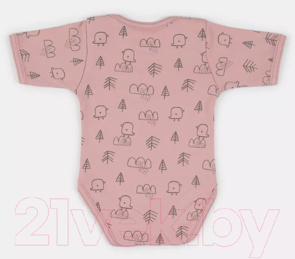 Изображение товара Набор боди для малышей MOWbaby Birds с коротким рукавом / 6282 (розовый, р.56)