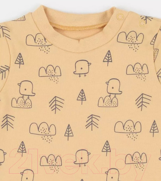 Изображение товара Комплект одежды для малышей MOWbaby Birds / 2-82 (желтый, р.68)
