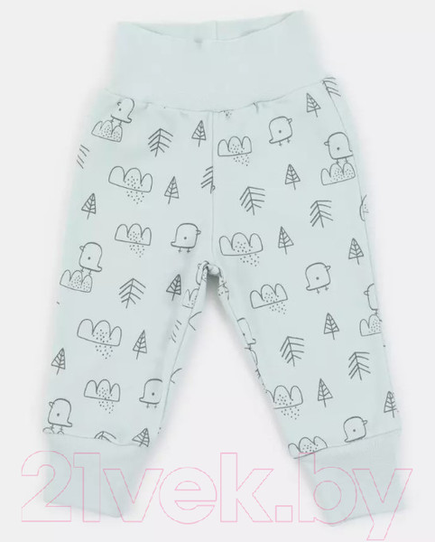 Изображение товара Набор штанов для малышей MOWbaby Birds / 3282 (голубой, р.80)