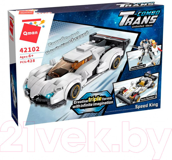 Изображение товара Конструктор Qman Машина трансформер / 42102 (428эл)