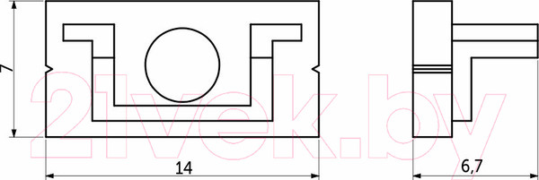 Изображение товара Заглушка для профиля AKS Sirius-1407S (золотой)