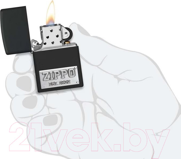 Изображение товара Зажигалка Zippo License Plate / 48689 (черный)