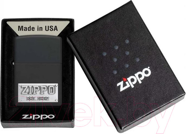 Изображение товара Зажигалка Zippo License Plate / 48689 (черный)