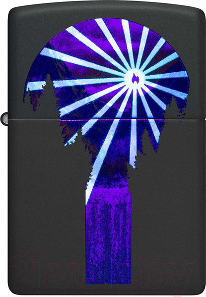 Изображение товара Зажигалка Zippo Mountain Waterfall / 48676 (черный матовый)