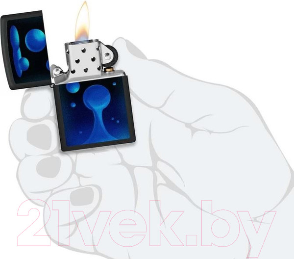 Изображение товара Зажигалка Zippo Lava Lamp / 48675 (черный матовый)