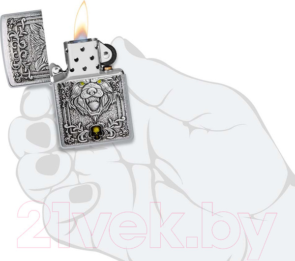 Изображение товара Зажигалка Zippo Wolf Emblem / 48690 (серебристый)