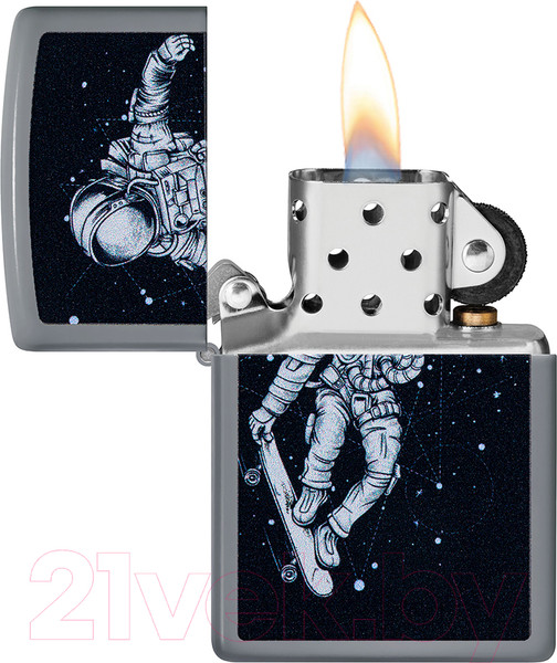 Изображение товара Зажигалка Zippo Skateboarding Astronaut / 48644 (серый)