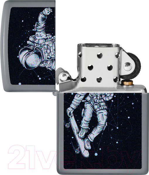 Изображение товара Зажигалка Zippo Skateboarding Astronaut / 48644 (серый)