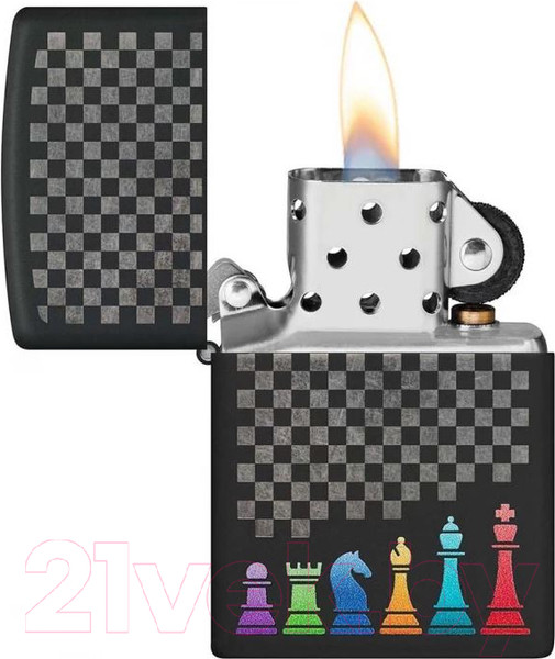 Изображение товара Зажигалка Zippo Chess Pieces / 48662 (черный)