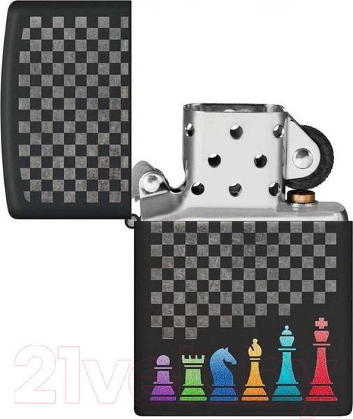 Изображение товара Зажигалка Zippo Chess Pieces / 48662 (черный)