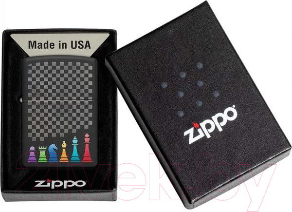 Изображение товара Зажигалка Zippo Chess Pieces / 48662 (черный)