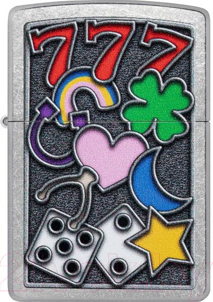Изображение товара Зажигалка Zippo All Luck / 48682 (серебристый)