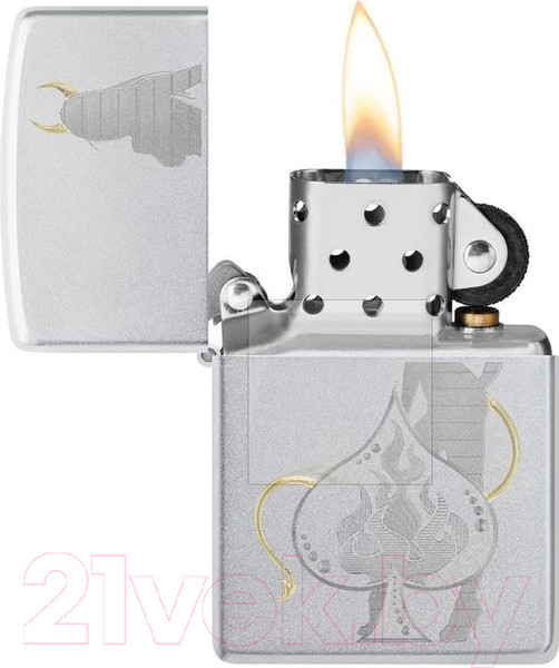 Изображение товара Зажигалка Zippo Devilish Ace / 48658 (серебристый)