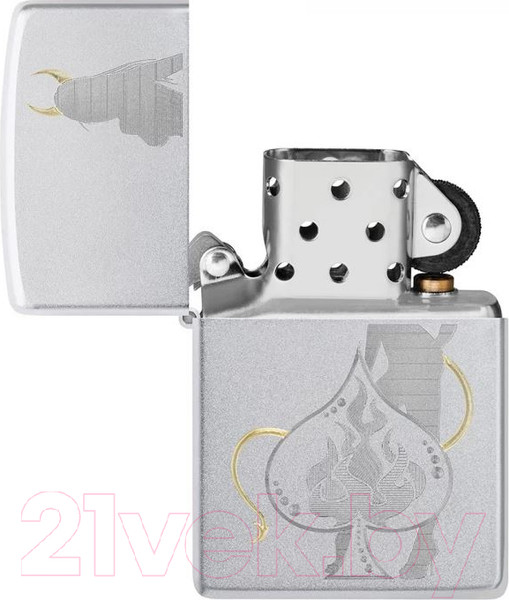 Изображение товара Зажигалка Zippo Devilish Ace / 48658 (серебристый)