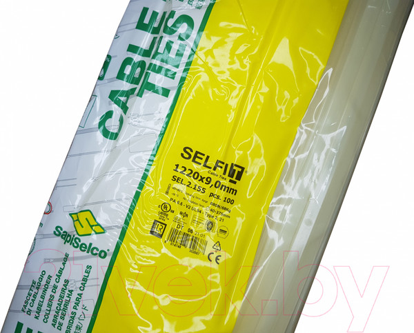 Изображение товара Стяжка для кабеля SapiSelco SEL.2.155R (100шт)