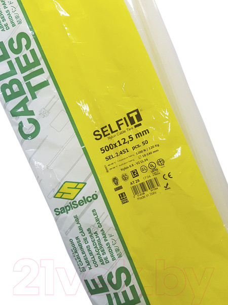 Изображение товара Стяжка для кабеля SapiSelco SEL.2.451R (50шт)