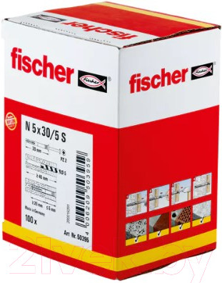Изображение товара Дюбель-гвоздь FISCHER N 5x30 Z / 50395K (100шт)