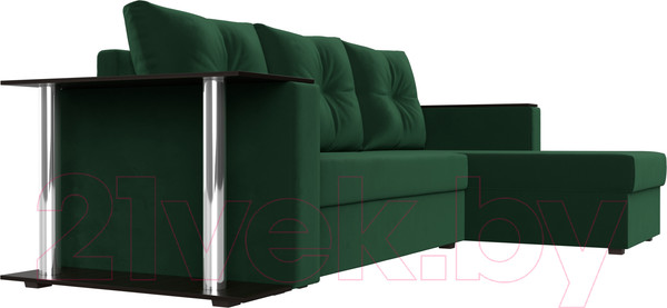 Изображение товара Диван угловой Лига Диванов Атланта правый / 112495 (велюр зеленый)