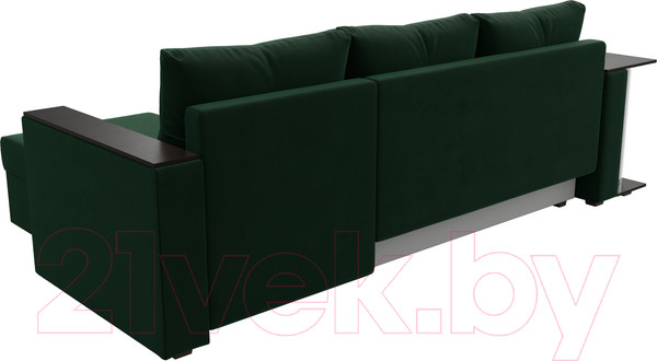 Изображение товара Диван угловой Лига Диванов Атланта правый / 112495 (велюр зеленый)
