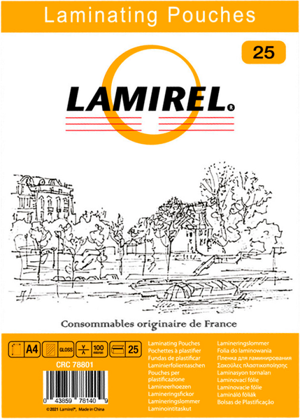 Изображение товара Пленка для ламинирования Lamirel LA-78801 А4, 100мкм (25шт)