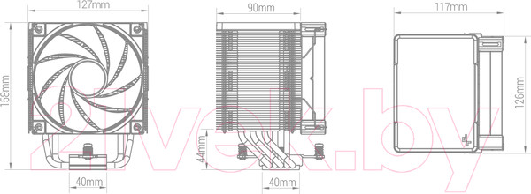 Изображение товара Кулер для процессора Deepcool AK500 Zero Dark (R-AK500-BKNNMT-G-1)