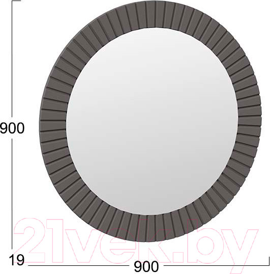 Изображение товара Зеркало ТриЯ Хилтон Исп.2.2 (графит матовый)