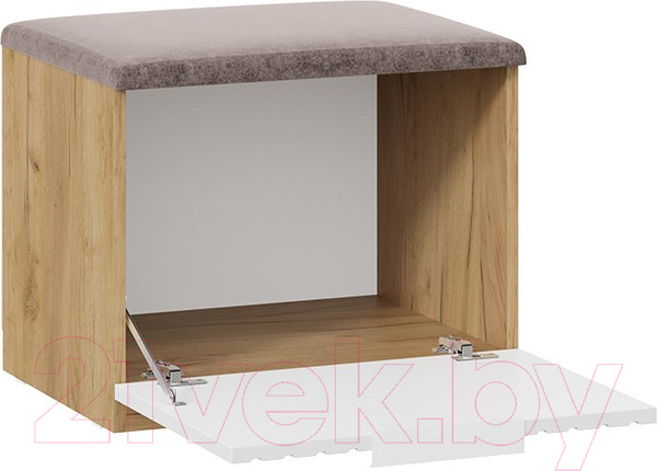 Изображение товара Тумба для обуви ТриЯ Хилтон Исп.2.1 (дуб крафт золотой/белый матовый)