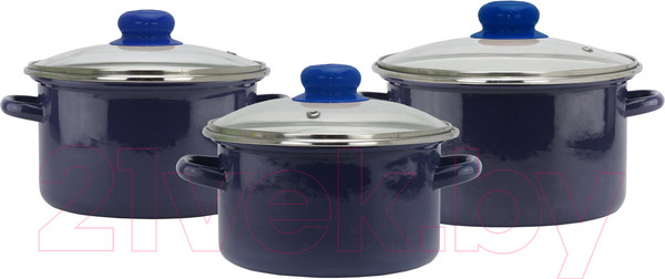 Изображение товара Набор кастрюль Эмаль Орион 9С-307