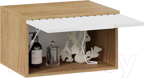 Изображение товара Шкаф навесной ТриЯ Хилтон Исп.2.1 (дуб крафт золотой/белый матовый)