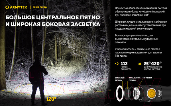 Изображение товара Фонарь Armytek Prime C1 Pro Warm / F07901W