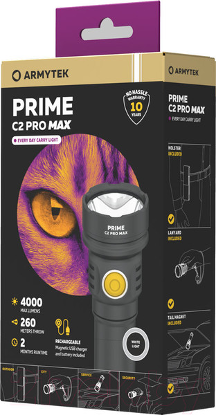 Изображение товара Фонарь Armytek Prime C2 Pro Max Warm / F08601W