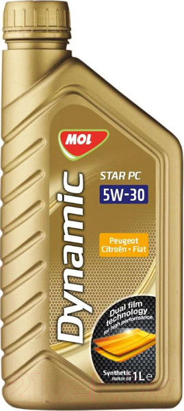 Изображение товара Моторное масло Mol Mol Dynamic Star PC 5W30 / 13301157 (1л)