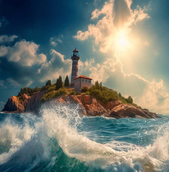 Изображение товара Набор алмазной вышивки Феникс+ Маяк на острове / 65547