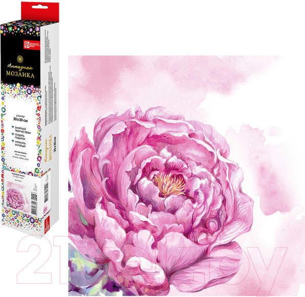 Изображение товара Набор алмазной вышивки Феникс+ Розовый пион / 65552