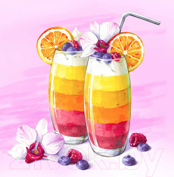 Изображение товара Набор алмазной вышивки Феникс+ Тропический коктейль / 65553